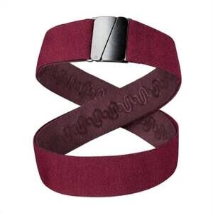 NEW UNBELTS women's intrepid adjustable stretch belt in plum potion
